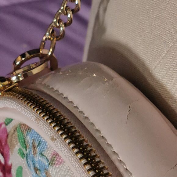 Jesus Diamante Purse Rose Print Hime Gyaru Gal Style Crossbody Floral Spring Bag - Picture 8 of 9